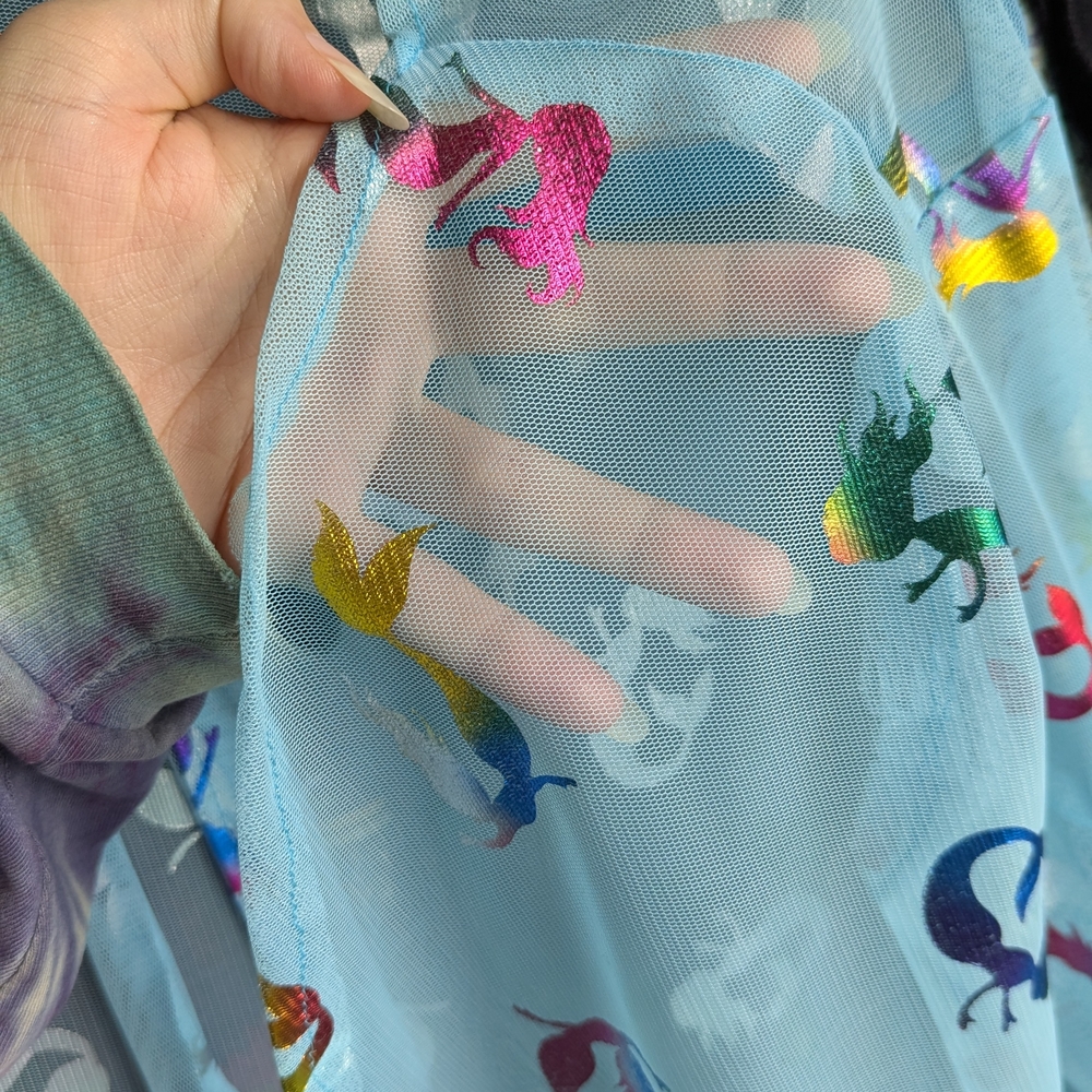 Sheer Robe Mermaid Rainbow Handmade - Picture 4 of 7